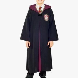 Kids Wizard Costume Robe - Black and Purple with tie